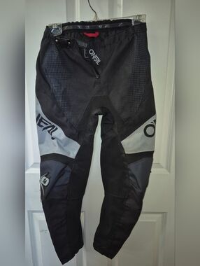 Youth Black and Gray MX Riding Pants